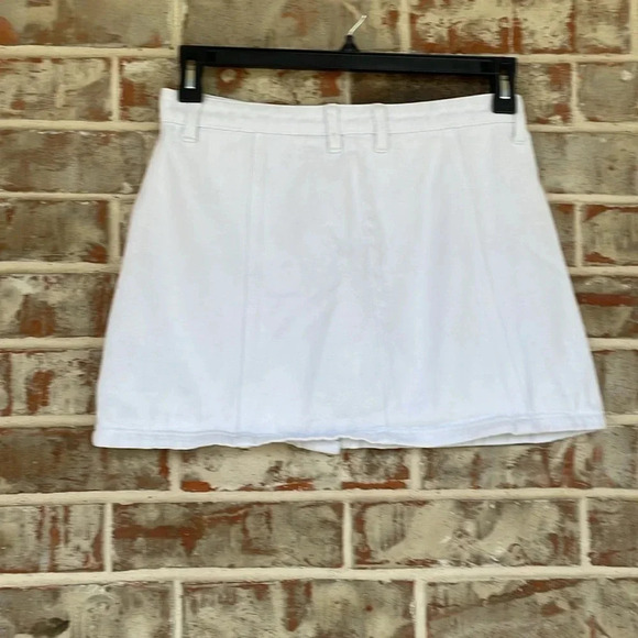 Mignon Jean White Button Up Denim Mini Skirt - Picture 5 of 8